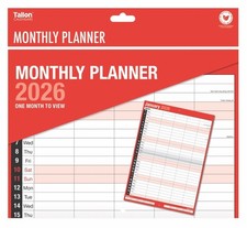 2026 5 Column Calendar Month To View Home Office A3 Family Planner Staff Rota
