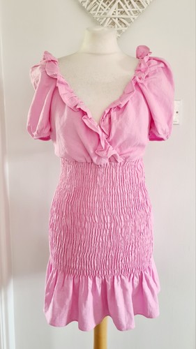 Ladies womens zara pink linen - ladies,