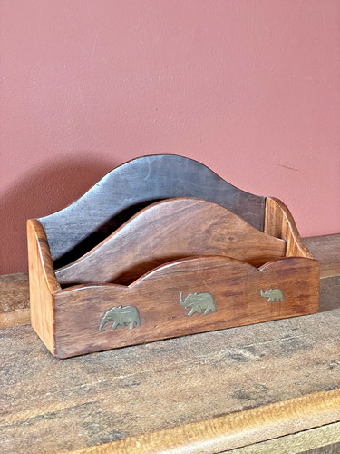Vintage wooden letter rack - vintage,