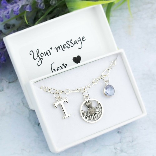 Thistle charm bracelet - thistle,