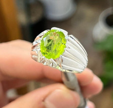 Natural Peridot Stone Oval