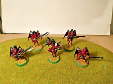 Warhammer 40K Dark Eldar Drukhari Scourge x5 inc Sybarite metal OOP 3rd Ed 90s