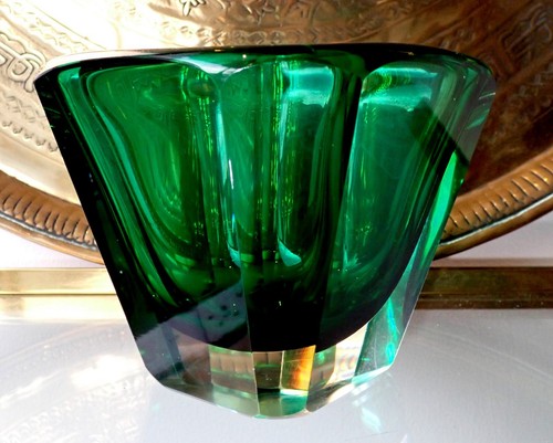 Kosta boda green glass vase - kosta,