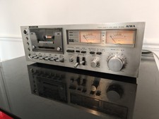AIWA AD-6550 Cassette Deck 70s Silver Hifi Separate  Vintage Japan