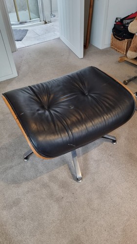 Eames style black leather