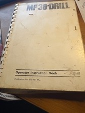 MASSEY FERGUSON MF30 DRILL OPERATORS MANUAL - MF 30