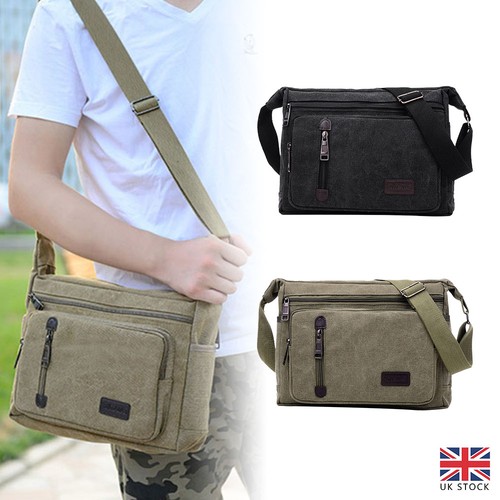Men canvas shoulder bag - canvas,