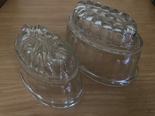 Vintage glass jelly moulds - jelly, x