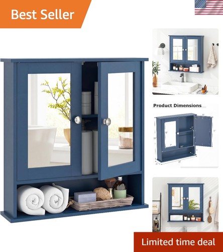 Stylish blue wall - blue, wall-mounted