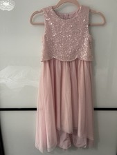 Monsoon Girls size 8 pink sequin glitter dress-brand new without tags