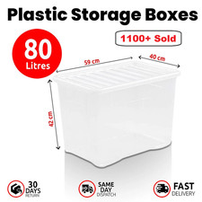 80l clear plastic storage - 80l,