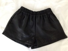 Black Faux Leather Shorts Size 12