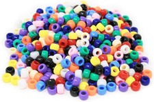 500Pcs Barrel Beads 7mm 🌈 Mixed Pony Beads for Kids Arts & Jewellery Crafts