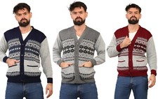 Mens Knitted Jacquard Aztec