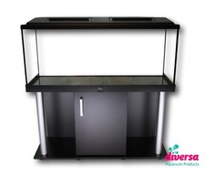 DIVERSA AQUARIUM with STAND / CABINET and LED LID Fish Tank COMFORT LINE - Black