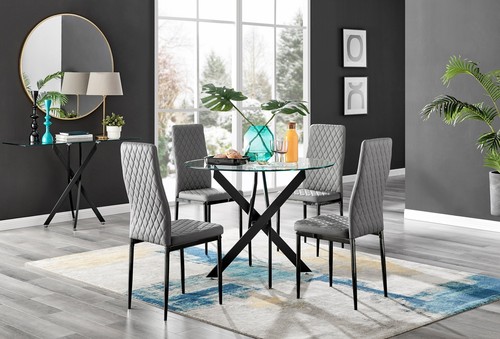Novara 100cm round glass and - novara,