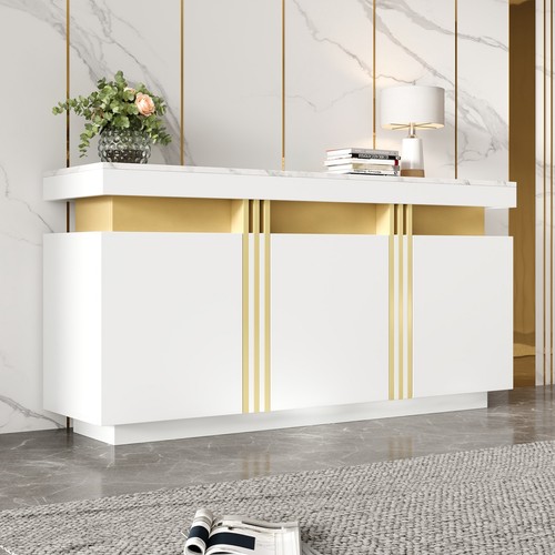 Modern white sideboard doors - white, 3