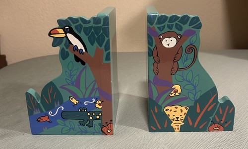 Vtg wood greenjungle scene - vtg,