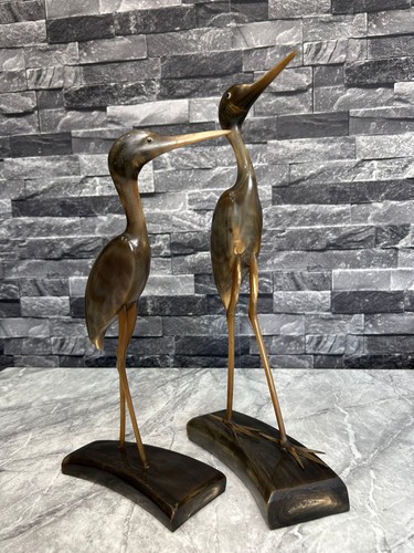 Vintage hand carved - x2,