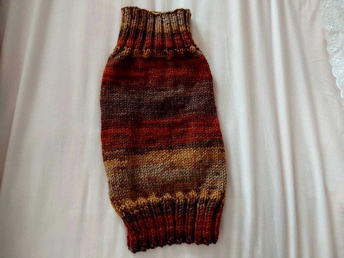 Hand knitted dog jumper l - dog, m/l