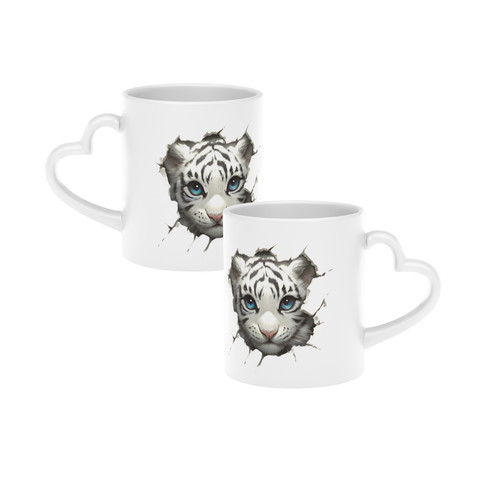 Cute white tiger - cute, handle
