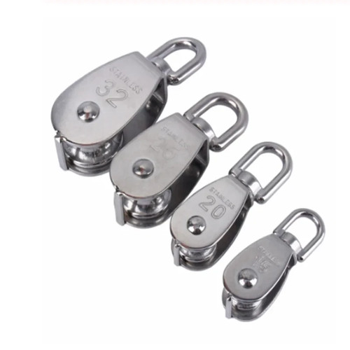 Stainless steel rope pully - stainless,