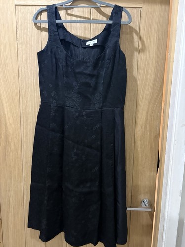 Jigsaw black silk dress size - jigsaw,