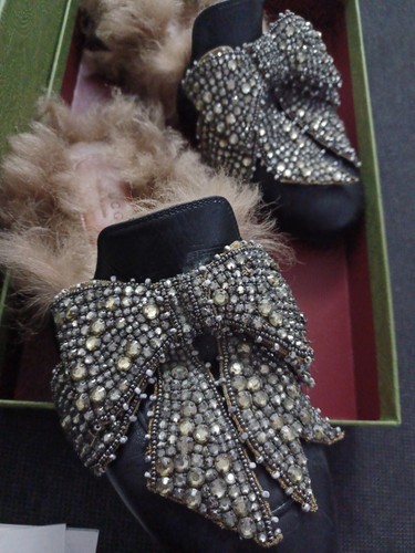 Gucci princetown bow slippers - gucci,