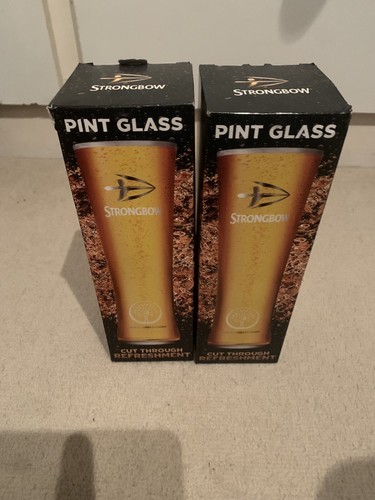 Strongbow cider pint - glass, x