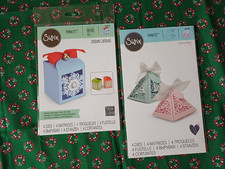 BRAND NEW UNOPENED - x2 SIZZIX THINLITS DIES - TRIANGLE GIFT BOX  FAVOUR BOX £10