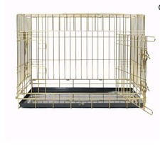 Lords & Labradors Deluxe Champagne Gold XL Dog Crate W107.9xD72.3xH77.4cm 
