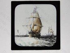 Tall Ship Rough Sea Lighthouse