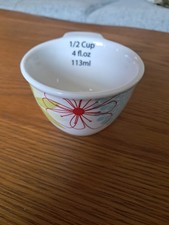 Rare piece Portmeirion Crazy Daisy 1/2 Cup 4 Fl.oz 113ml Measuring Cup.