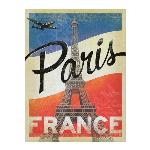 Paris france metal tin - paris,
