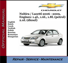 CHEVROLET Nubira / Lacetti Workshop Service Repair Manual 2006 - 2009 on CD