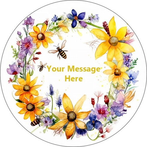 Bumble bee wreath personalised - bumble,