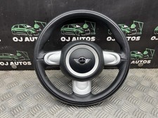 MINI R55 R56 R57 07-10 COMPLETE 3 SPOKE LEATHER STEERING WHEEL NON MUTLIFUNCTION