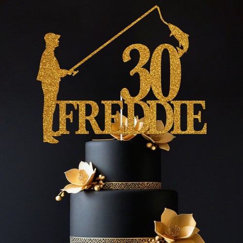 Fisherman cake topper - fisherman,