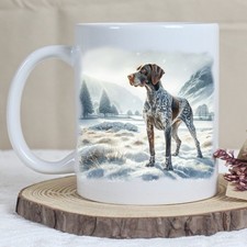 German Shorthair Pointer Dog Winter Mug - Gift Christmas, Birthday, Landscape