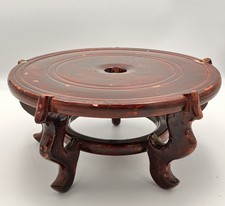 Chinese red wooden pot - pot, stand