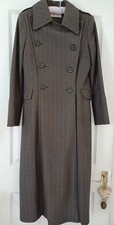 LADIES STUNNING TWIGGY COLLECTION  COAT 10 LONG GREATCOAT STYLE HERRINGBONE