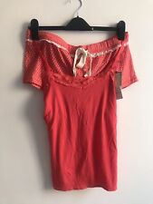 Primark Red Lace Trim Sleeveless Cami Top and Polka Dot Shorts Pyjamas Size 8/10