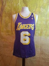 LA Lakers Eddie Jones 1990s Champion purple Basketball Vest UK men's size Medium