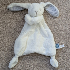 Mary Meyer White Bunny Rabbit Baby Comforter Blanket Soft Plush Toy Soother 