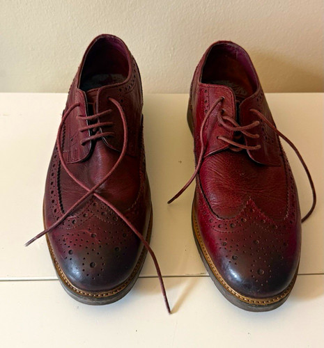 Ikon men burgundy leather - burgundy,