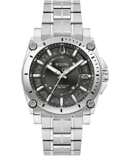 Bulova silver mens analogue - bulova,
