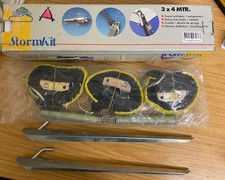 Motorhome Awning Storm Tie Down Kit 3 x 4m Straps Heavy Duty Hooks & Ratchets 