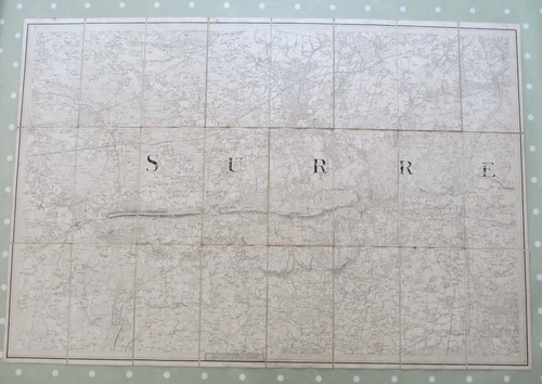 Vintage antique map of - antique,