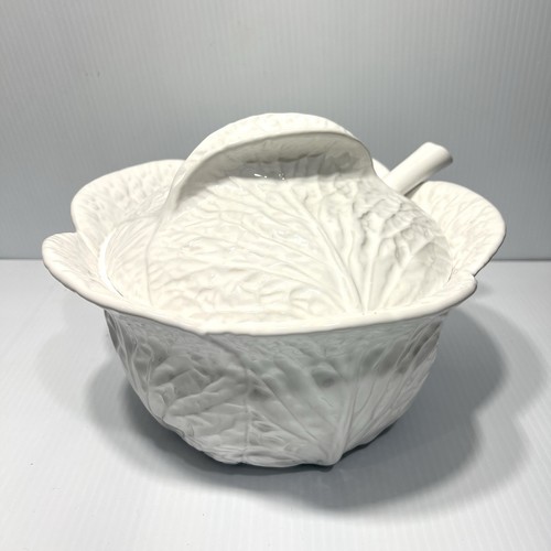 White ceramic cabbage leaf - cabbage,