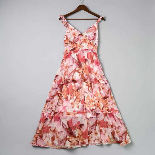 Dizzy lizzy pink floral tiered - dizzy,